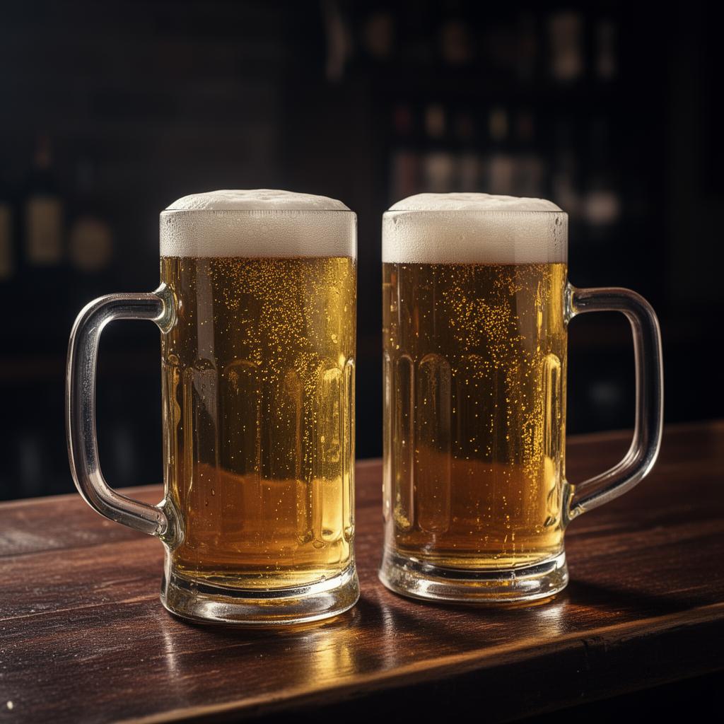Frisch gezapftes Bier
